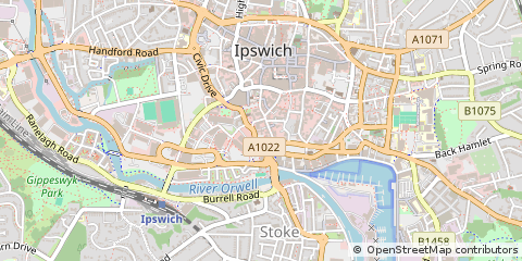 Map of Ipswich, Suffolk