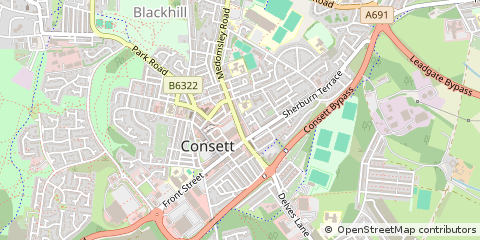 Map of Consett, CO. Durham