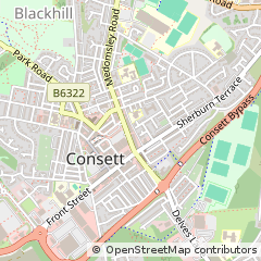 Map of Consett, CO. Durham