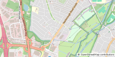Map of Leicester, Leicestershire