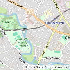 Map of Christchurch, Dorset