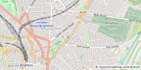Map of Brighton, East Sussex