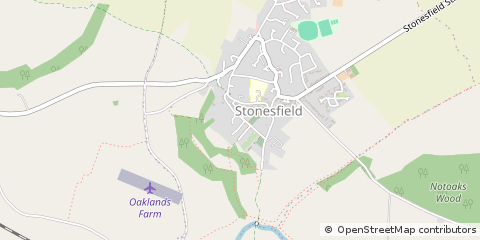 Map of Stonesfield, Oxfordshire