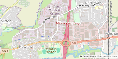Map of Tewkesbury