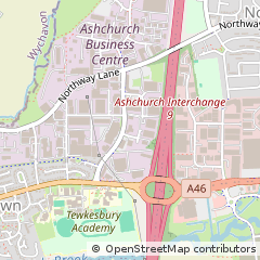 Map of Tewkesbury