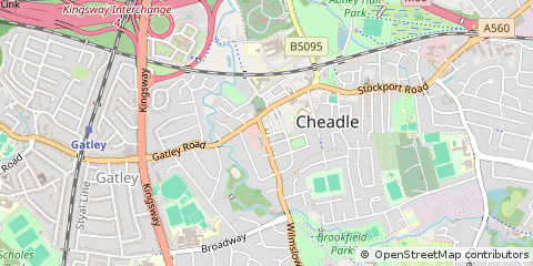Map of Cheadle, Cheshire