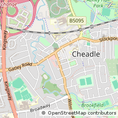 Map of Cheadle, Cheshire