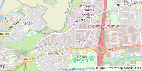 Map of Tewkesbury
