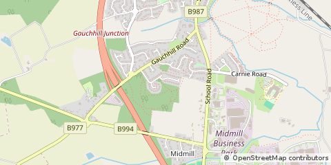 Map of Kintore, Aberdeenshire