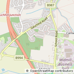 Map of Kintore, Aberdeenshire