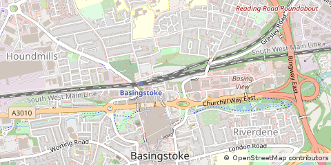 Map of Basingstoke, Hampshire