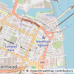 Map of Birkenhead, Merseyside
