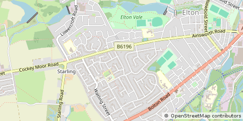 Map of Bury, Lancashire