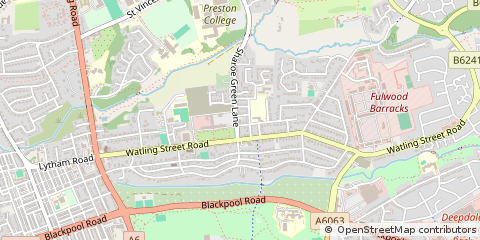 Map of Preston, Lancashire