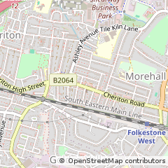 Map of Folkestone, Kent