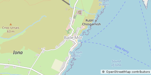 Map of Isle of Iona, Argyll