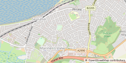 Map of Whitstable, Kent