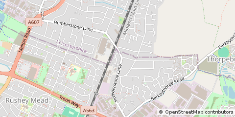 Map of Leicester, Leicestershire