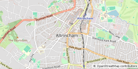 Map of Altrincham, Cheshire