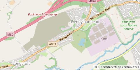 Map of Bonnybridge, Stirlingshire