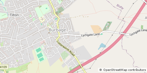 Map of Hinckley, Leicestershire