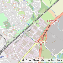 Map of Witham, Essex
