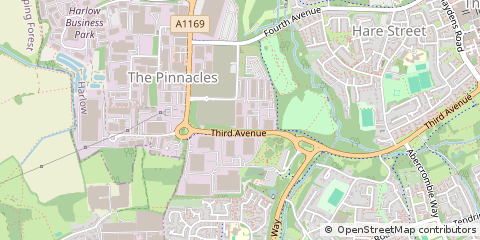 Map of Harlow, Essex