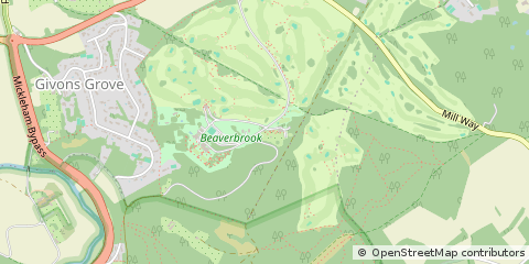 Map of Leatherhead, Surrey