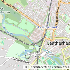 Map of Leatherhead, Surrey