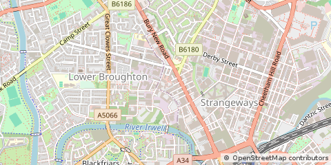 Map of Salford, Manchester