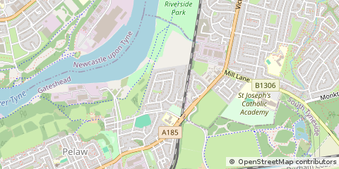 Map of Gateshead