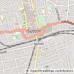 Map of Sutton, Surrey