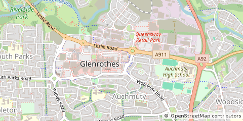 Map of Glenrothes, Fife