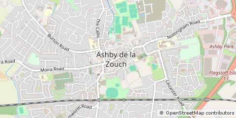 Map of Ashby-DE-LA-Zouch, Leicestershire