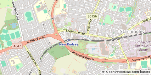 Map of Pudsey, West Yorkshire