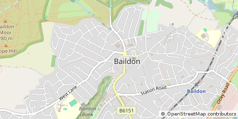 Map of Shipley, West Yorkshire