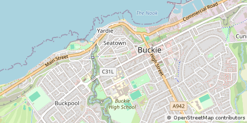 Map of Buckie, Moray