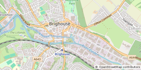 Map of Brighouse, West Yorkshire