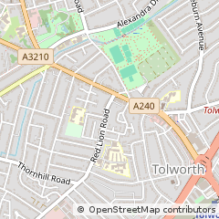 Map of Surbiton, Surrey