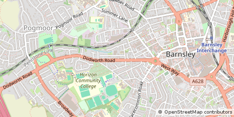 Map of Barnsley