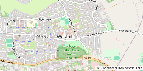 Map of Westhill, Aberdeenshire