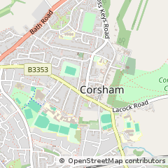 Map of Corsham, Wiltshire