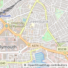 Map of Plymouth, Devon