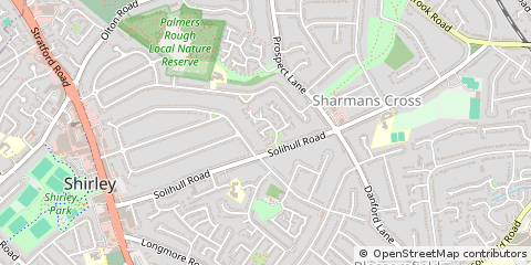 Map of Solihull, West Midlands