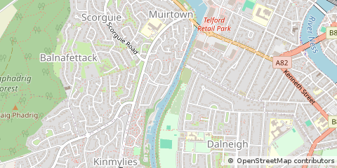Map of Inverness, Highland