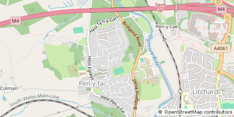 Map of PEN-Y-FAI