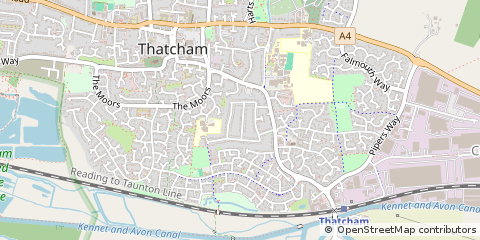 Map of Thatcham, Berkshire