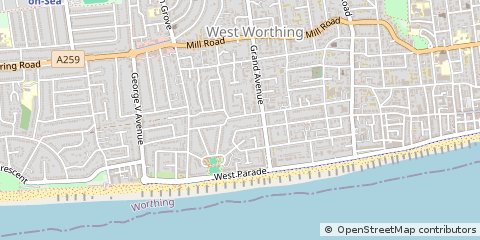 Map of Worthing