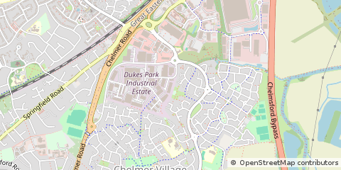 Map of Chelmsford, Essex