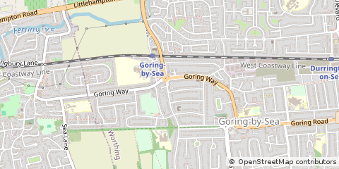 Map of Worthing, West Sussex